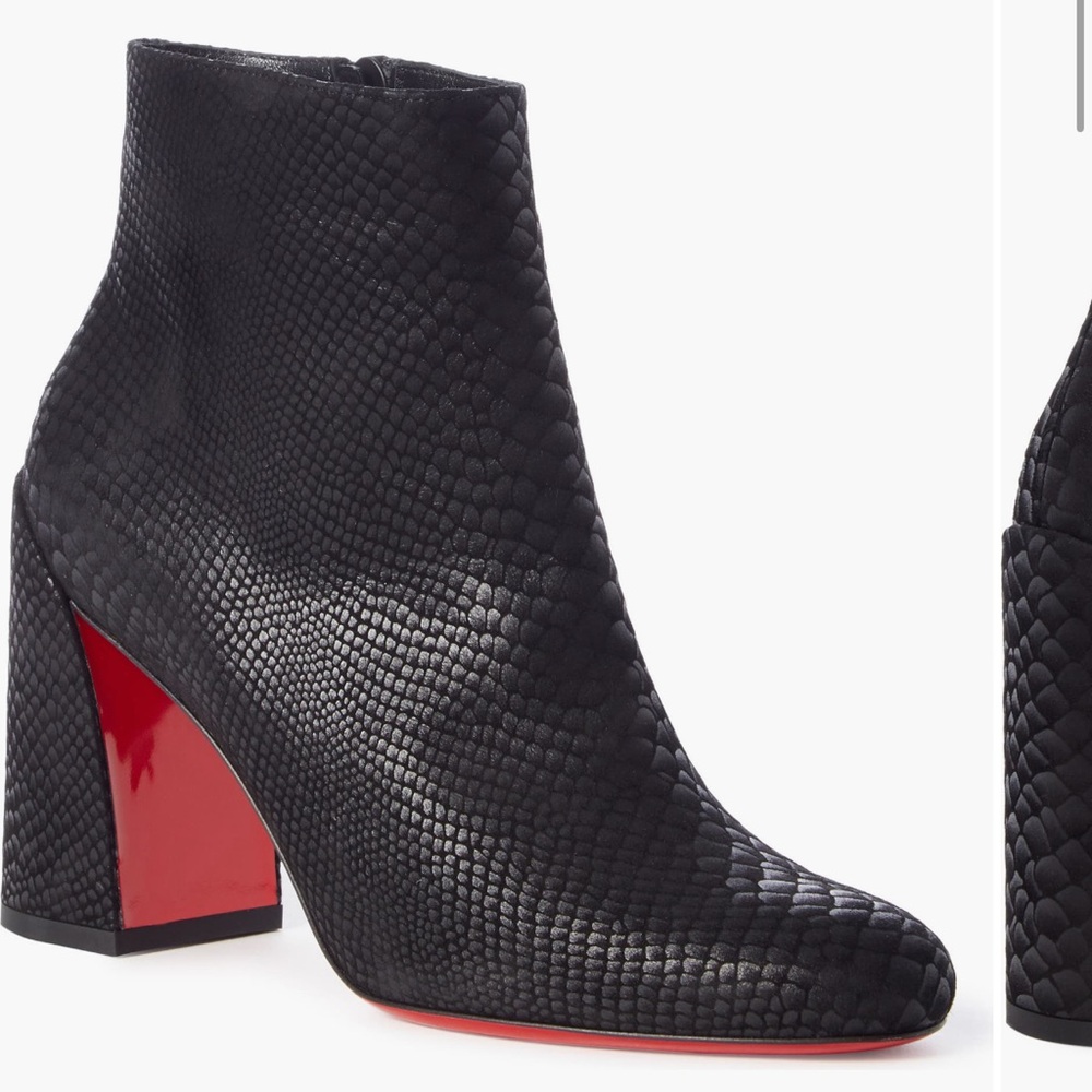 Christian Louboutin Turela Snake Embossed Bootie Size… - Gem